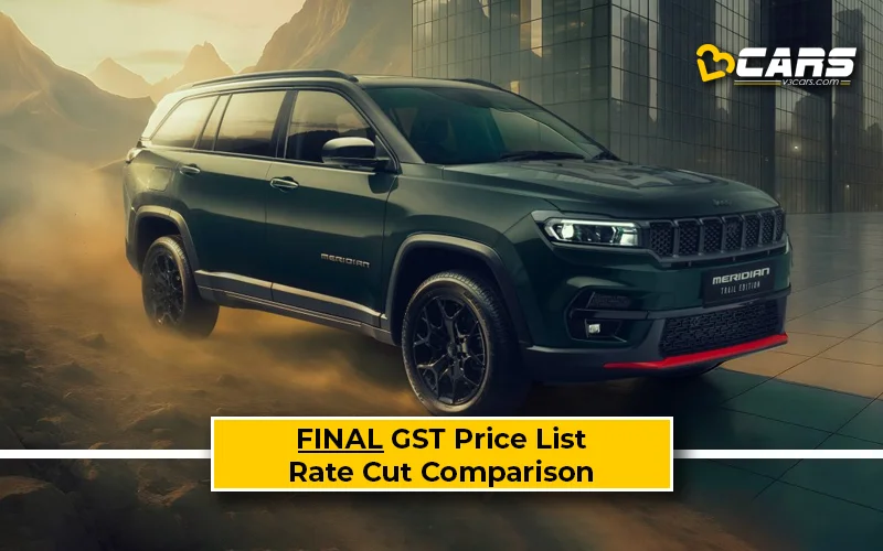 Final Jeep Meridian Price List After GST Rate Cut (Confirmed)