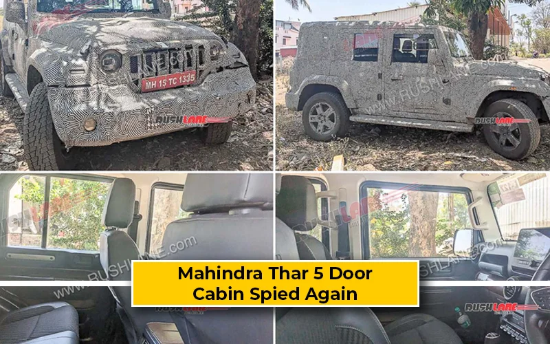 Mahindra Thar 5 Door Cabin Spied