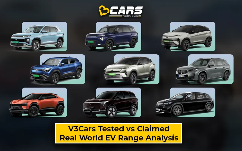 All V3Cars-Tested Electric Cars Real-World Vs Claimed Range Comparison