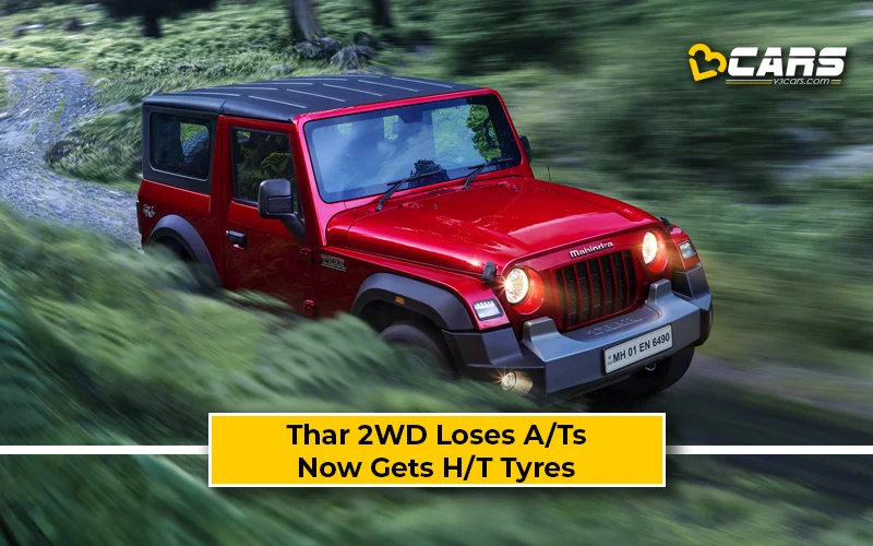 Exclusive: No More All-Terrain Tyres For 2025 Thar 2WD Top Model