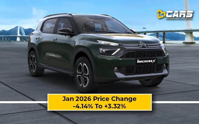 First Spot: Citroen Aircross 2026 Jan Price Change — Hiked Up To 32k