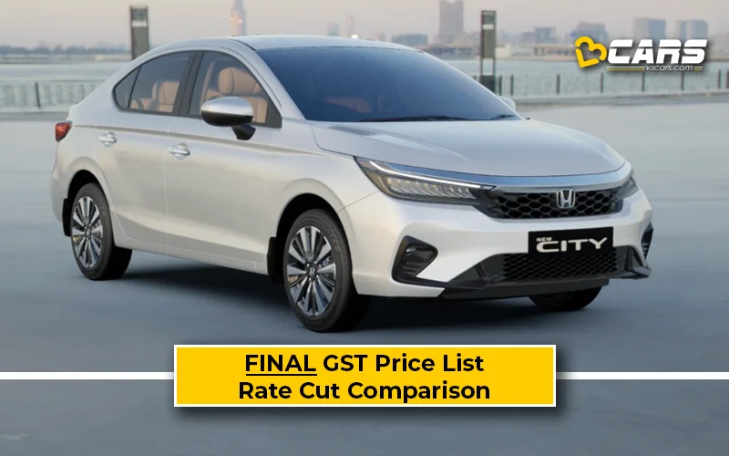 Final Honda City Price List After GST Rate Cut (Confirmed)