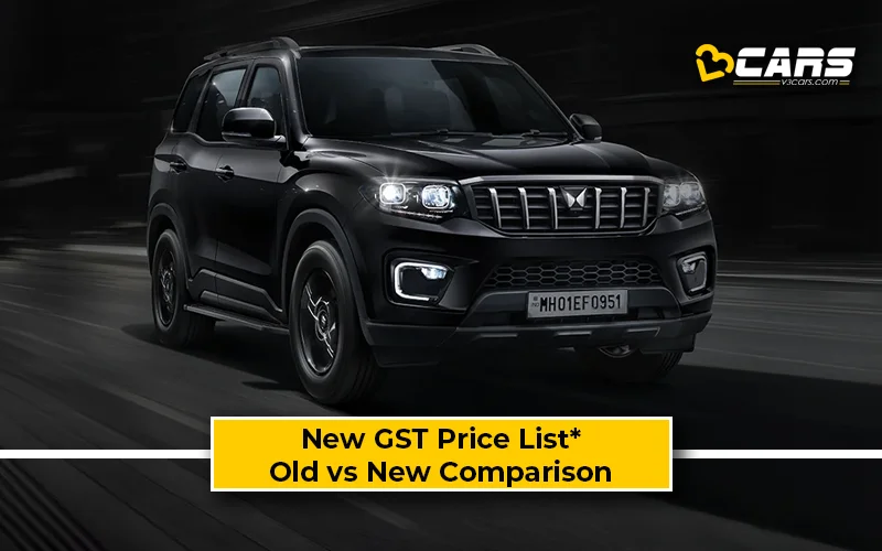 Mahindra Scorpio-N — New GST Rate List (Tentative; Sep 22)
