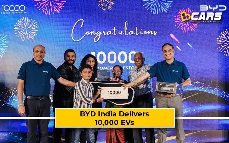 BYD India Cross 10,000 Electric Car Deliveries Milestone