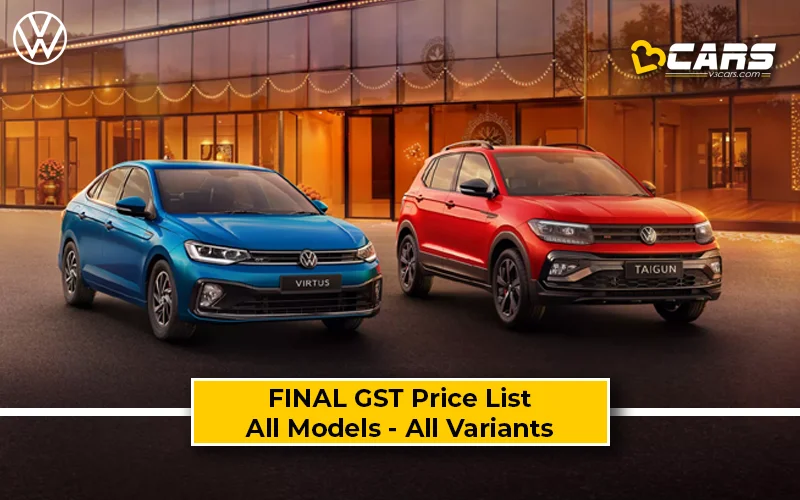 Confirmed Volkswagen Cars GST Price Cuts — All Models & Variants