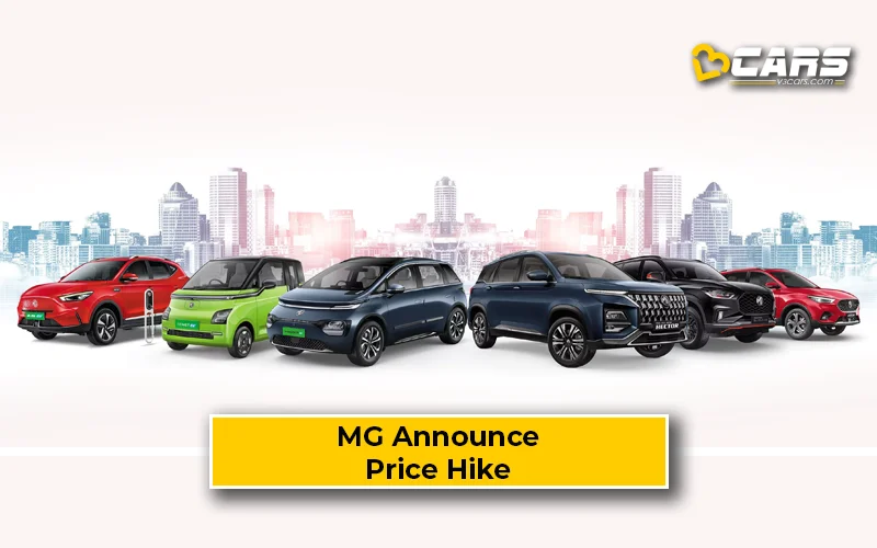 JSW MG Motor Announce Up To 2% Price Hike From April 2026