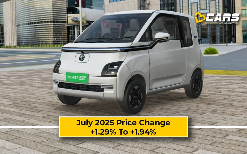 #FirstSpot – MG Comet 2025 Price Change — Hiked By Up To 36k