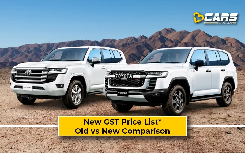 Toyota Land Cruiser — New GST Rate List