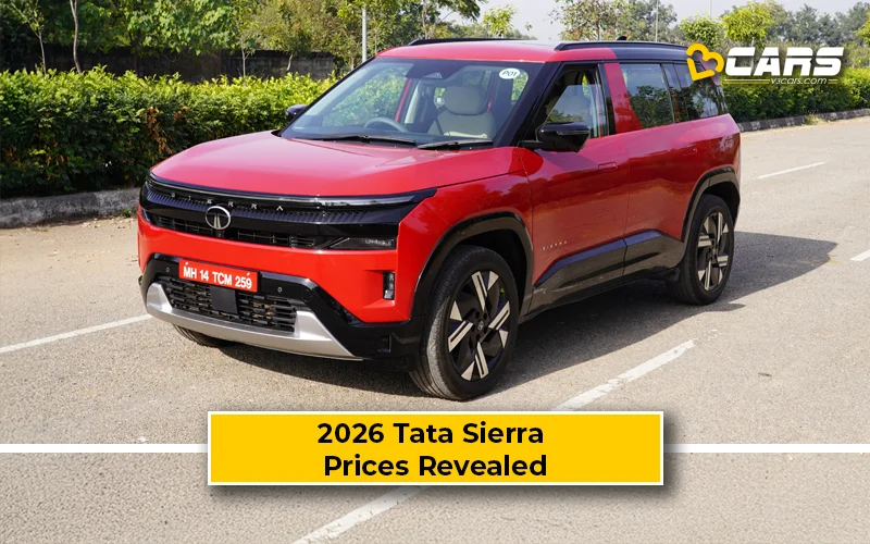 Tata Sierra 2026 Variant-Wise Prices Revealed