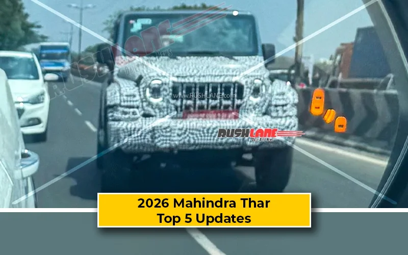 2026 Mahindra Thar Facelift — Top 5 Expected Changes