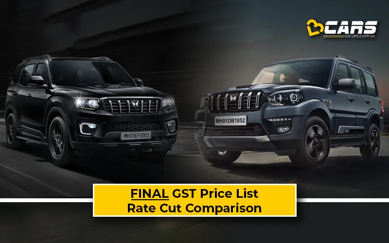 Final Mahindra Scorpio N & Classic Price List After GST Rate Cut