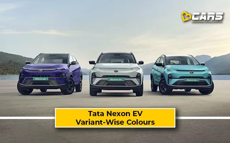 2024 Tata Nexon EV – All Exterior Colour Options (Variant-Wise)