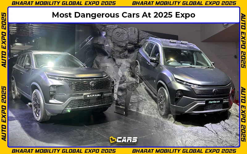 Auto Expo 2025: Tata Safari, Harrier EV Stealth Edition Showcased