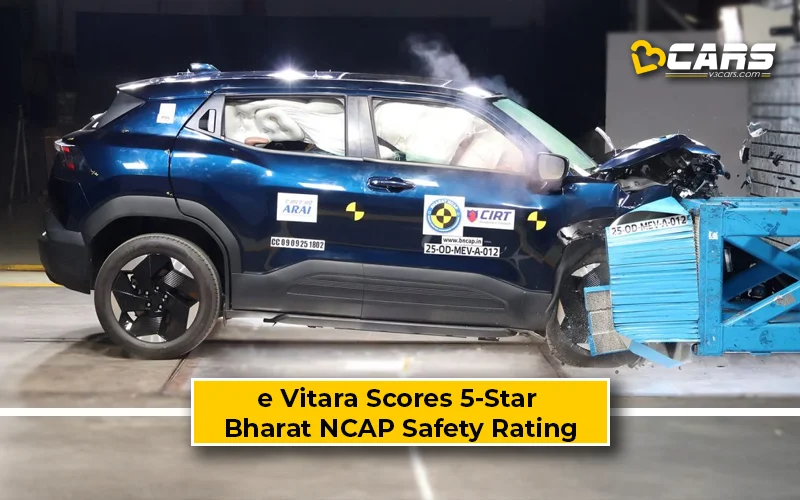 Maruti e Vitara Scores 5-Star Bharat NCAP Safety Rating