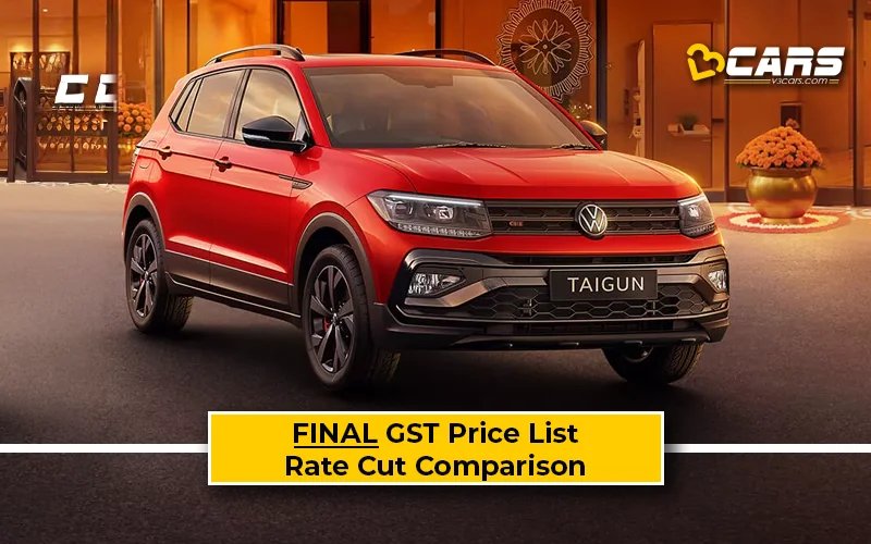 Final Volkswagen Taigun Price List After GST Rate Cut (Confirmed)