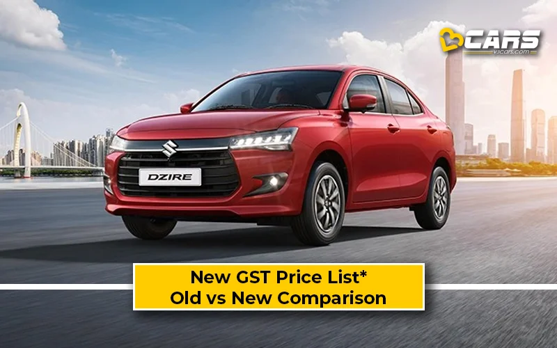 Maruti Dzire — New GST Rate List