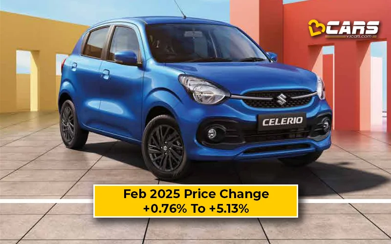 February 2025 Maruti Celerio Price Change — Hiked By Up To 32k