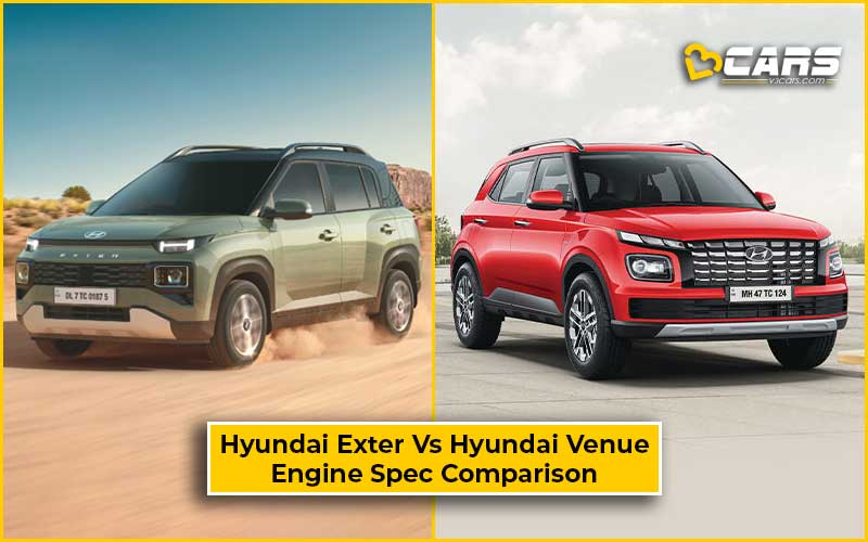 Hyundai Venue Vs Hyundai Exter  Petrol Spec Compare (Expected)