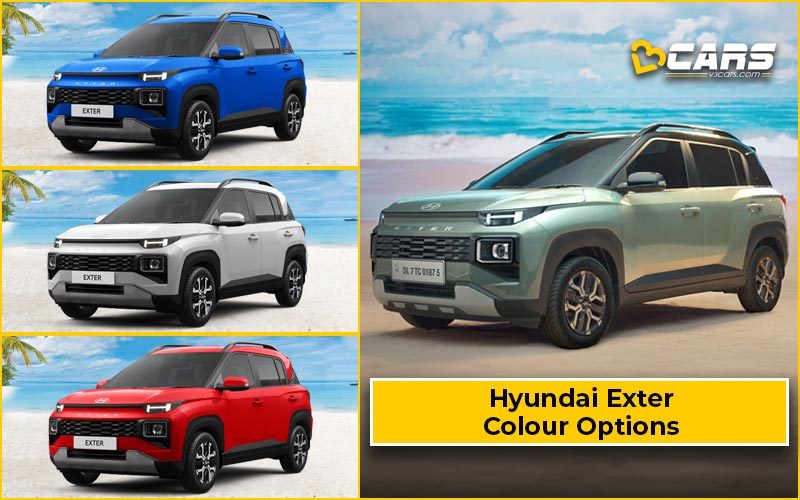 Hyundai Exter – All Exterior Colour Options (Variant-wise)