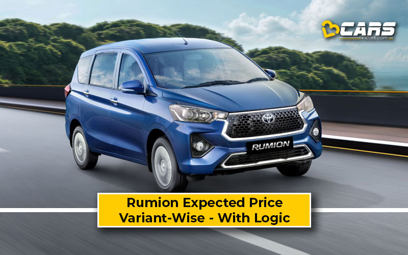 Toyota Rumion Expected Price – Variant-Wise Calculation With Logic