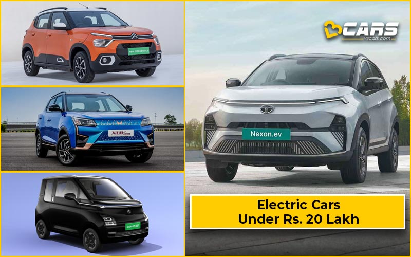 Electric (EV) Cars In India Under 20 Lakhs (2024 Top List)