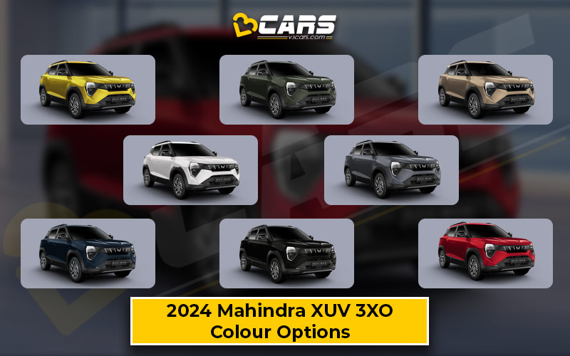 2024 Mahindra XUV 3XO Variant-wise Colour Options