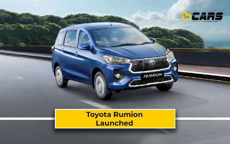 Toyota Rumion Launched At Rs. 10.29 Lakh