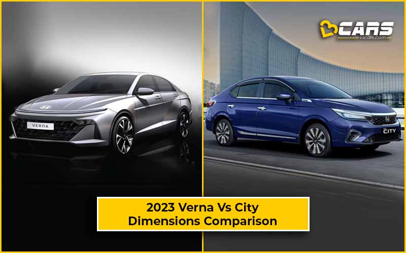 2023 Hyundai Verna Vs Honda City Facelift Dimensions Comparison