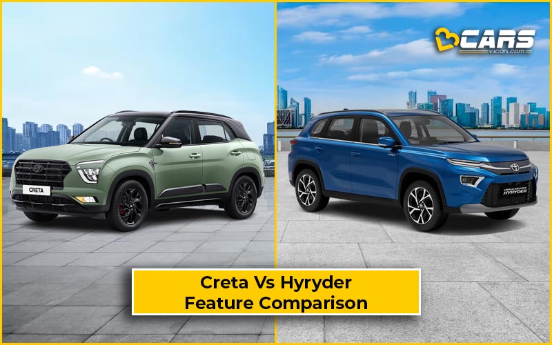 Hyundai Creta Vs Toyota Urban Cruiser Hyryder Feature Comparison