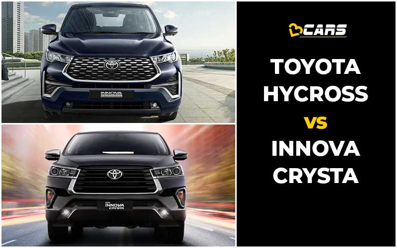 Innova Hycross Vs Innova Crysta Comparison | Prices, Specs, Dimensions