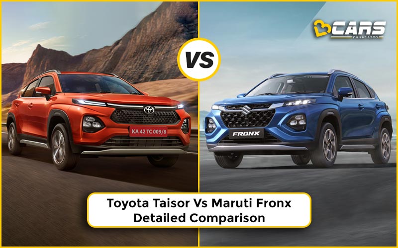 Maruti Fronx Vs Toyota Taisor Price, Design, Feature Comparison